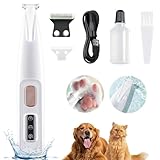 Pfotentrimmer für Hunde,Haustier Haarschneider Pfoten Wasserdichter,Haustierhaarschneider mit Led,Wiederaufladbarer Katzen Trimmer Pfoten,Paw Trim,Paw Trimmer Dog,Hunde Schermaschine