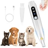 Pfotentrimmer für Hunde,USB Wiederaufladbar Hundeschermaschine Leise Hundepfoten Trimmer Pro Hundetrimmer mit Led-Licht Trimmer Hundepfoten für Hunde Katzen, Pfoten, Ohren, Augen Haustierhaarschneider