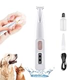 Skeadex Leise Hundeschermaschine, Wiederaufladbarer Pfotentrimmer für hunde und Katze, Wasserdichter Profi Hundetrimmer mit LED-Licht, für Dickes Langes Lockiges (Weiße)