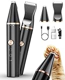 oneisall Pfotentrimmer für Hunde mit 2 Messerkopf, Paw Trim Pro dr Pfoten IPX7 Wasserdicht Hundepfoten Trimmer Leise Schermaschine Hund Katzen für Pfoten, Augen, Ohren, Gesicht, Körpe