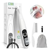 PAPMINI Pfotentrimmer für Hunde, Extra Leise Hundeschermaschine, Hundepfoten Trimmer mit LED-Licht, Type-C Wiederaufladbar Schermaschine Hund, Paw Trim Pro für Pfoten, Ohren, Gesicht, Augen
