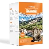 NieKilig Drahtverstärktes Katzennetz für Balkone, Balkonnetz für Katzen, Katzengitter Fenster ohne Bohren für Balkone, Terrassen, Fenster, Oberlichter, Türen, Zäune (2x1.5m)