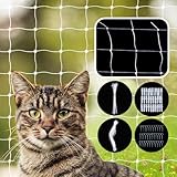 YIBINKI Katzennetz für Balkon,Verdicktes Katzennetz Transparent Haustiernetz,Hochfest,Katzenschutznetz für Katzen zur Sicherung von Balkon, Terrassen, Fenstern(3x6m)